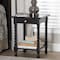 Baxton Studio Niklas Nightstand with Twisted Legs - 1-Drawer Bedroom Side Table with Storage Shelf, Black 266-14636-ZORO - alternate 10