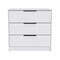 Homeroots 28" White Wood Three Drawer Dresser 534962 - alternate 1
