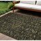 Homeroots 8' X 10' Charcoal Medallion Washable Indoor Outdoor Area Rug 607395 - alternate 1
