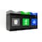 Commercial Zone Products Avante Series Triple Stream Black Trash/Recycling/Composting 55 gallon Containers w/ Open Top 787301MSA - alternate 3