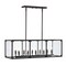 Jonathan Y Paysan 35" Linear 10-Light Adjustable Iron/Seeded Glass Rustic Farmhouse LED Pendant, Oil Rubbed Bron JYL7515A - alternate 11