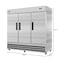 Koolmore 82" 3 Door Stainless Steel Upright Commercial Reach-In Freezer - 72 cu. ft, Model: RIF-3D-SS - alternate 9