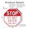 Signmission Stop Do Not Enter One Way, 6 inch X 6 inch, Plastic Sign, 2PK OC-P-2PACK-6-277 - alternate 7