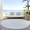 Homeroots 8' Ivory And Gray Round Abstract Washable Indoor Outdoor Area Rug 594943 - alternate 6