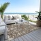 Homeroots 9' X 12' Brown Beige And Green Floral Washable Indoor Outdoor Area Rug 605453 - alternate 6