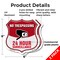 Signmission No Trespassing Shield Sign 24 Hour Surve, 6 inch X 6 inch, Plastic Sign, 2PK SHI-P-2PACK-6-419 - alternate 5