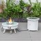 Leisuremod Walbrooke Modern White Patio Conversation With Square Fire Pit With Slats Design & Tank Holder, Red WWS-27-20-57-31-R - alternate 9