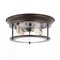 Jonathan Y Lauren 13.25" 2-Light Metal/Glass LED Flush Mount, Oil Rubbed Bronze/Brass Gold JYL7446E - alternate 1