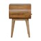 Homeroots 21" Beige Solid Wood Round One Drawer Nightstand 651784 - alternate 4