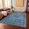 Homeroots 9' X 12' Blue And Gray Medallion Washable Indoor Outdoor Area Rug 616056 - alternate 5