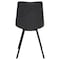 Leisuremod Markley Modern Leather Dining Chair with Metal Legs, Charcoal Black MC18BL - alternate 5