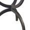 Homeroots 40" Off White And Black Rounded Marble And Metal Three Leg Base Dining Table 380458 - alternate 4