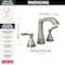 Delta Stryke Two Handle Widespread Bathroom Faucet, 5.88 in, Lumicoat Stainless 35776-SS-PR-MPU-DST - alternate 3