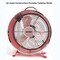 Optimus 10 Inch 2 Speed Portable Retro Drum Fan in Red F-6310RD - alternate 8