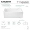 Kingston Brass 60" Acrylic Rectangular 3-Wall Alcove Tub, Right Hand Drain Hole, Glossy White VTAP6032R22 - alternate 5
