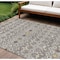 Homeroots 9' X 12' Taupe Gray And Gold Geometric Washable Indoor Outdoor Area Rug 612230 - alternate 1