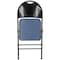 Elama 4 Piece Metal Folding Chair with Padded Seats in Dark Blue ELM-J0326-DB - alternate 5