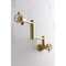 Kingston Brass Wall Mount Pot Filler Faucet with Knurled Handle, Brushed Brass KS4107RKZ - alternate 5