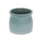 Homeroots Celadon Ceramic 51 Ounce Striped Round Distressed Pot Planter 487409 - alternate 4