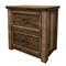 Homeroots 28" Wood Brown Two Drawer Nightstand 527051 - alternate 1