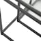 Homeroots Set of Two Clear and Black Glass and Metal Square Frame Nested Tables 632687 - alternate 8