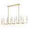 Z-Lite Gaultier  Modern Gold 12 Light Linear Chandelier 6100-12L-MGLD - alternate 1