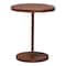 Bali & Pari Donna Nightstand with Pedestal Base - Mahogany Wood Bedside Side Table with Round Tabletop 270-14689-ZORO - alternate 7