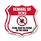 Signmission Beware Of Ticks Shield Sign Ticks May Be, 12 inch X 12 inch, Vinyl Decal, 2PK SHI-D-2PACK-12-362 - alternate 1