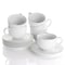 Elama Cafe 12 Piece 8 Ounce Porcelain Cup and Saucer Set in White EL-CAFE - alternate 8