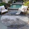 Homeroots 8' Gray Black And Brown Round Abstract Washable Indoor Outdoor Area Rug 603025 - alternate 5