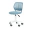 Homeroots Cyan Blue and White Adjustable Height Swivel Rolling Office Chair 568062 - alternate 7