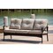 Homeroots 69" Beige Polyester Blend Settee With Black Legs 374050 - alternate 8