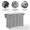 Crosley Alexandria Stone Top Full Size Kitchen Island/Cart KF30205AGY - alternate 6