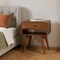 Homeroots 22" Brown Solid Wood One Drawer Nightstand 651606 - alternate 14