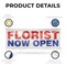 Signmission Florist Now Open, 48 Inch x 120 Inch, Vinyl Banner B-120-30638 - alternate 4
