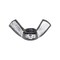 Auveco 1/4in-20 Cold Forged Wing Nuts Nickel, 100PK 3741 - alternate 1