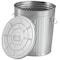 Gardenised Galvanized Steel 15 Gallon Durable Weather-Resistant Trash Can with Lid and Handles QI004753 - alternate 1