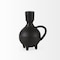 Homeroots 7" Black Ceramic Round Jug Vase 392538 - alternate 8