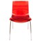 Leisuremod Astor Water Ripple Design Dining Chair, Transparent Red, 4PK AC20TR4 - alternate 4