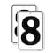Signmission Sign with Number '8, 18'' X 24'' 2 Signs, Heavy Gauge Aluminum, 2PK A-1824-2PACK-22900 - alternate 1