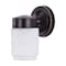 Nuvo 1 Light 6 Inch Porch Wall Mason Jar with Frosted Glass Mahogany Bronze Finish Color retail packaging 60/6110 - alternate 1
