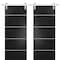 Sartodoors Sturdy Double Barn Door with Hardware, Planum 0210 Matte Black and Aluminum Strips, Silver 13FT Rai PLANUM0210DB-S-BLK-36 x 80 (2* 18x80) - alternate 1
