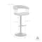 Armen Living Calista Adjustable Bar Stool in Light Gray Fabric with Black Metal LCCABABLKLTGR - alternate 8