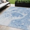Homeroots 5' X 8' Sky Blue And Denim Blue Nautical Washable Indoor Outdoor Area Rug 581498 - alternate 1