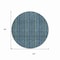 Homeroots 8' Blue Denim Blue And Mint Green Round Striped Washable Indoor Outdoor Area Rug 615039 - alternate 6