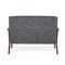 Homeroots 44in Gray And Brown Loveseat 480886 - alternate 4