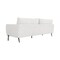 Homeroots Modern 77in White and Black Fabric Loveseat 480892 - alternate 7