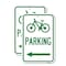 Signmission Bicycle Symbol Parking Left Arrow, 18'' X 24'' 2 Signs, Heavy Gauge Aluminum, 2PK A-1824-2PACK-24316 - alternate 1