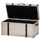 Baxton Studio Nevio Vintage Weathered White Canvas Storage Trunk 253-14073-ZORO - alternate 9
