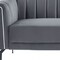 Homeroots 76" Dark Gray Sofa With Silver Legs 480907 - alternate 7